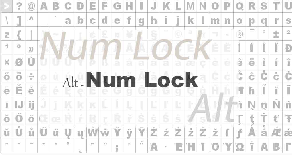 Код пустоты. Коды num Lock.