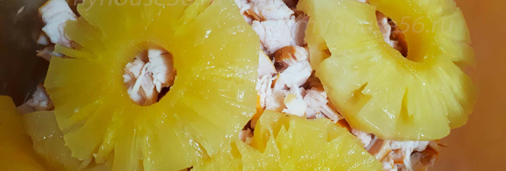 салат ананасы яблоки курица куриное филе куриная грудка вкусный салат с консервированными ананасами